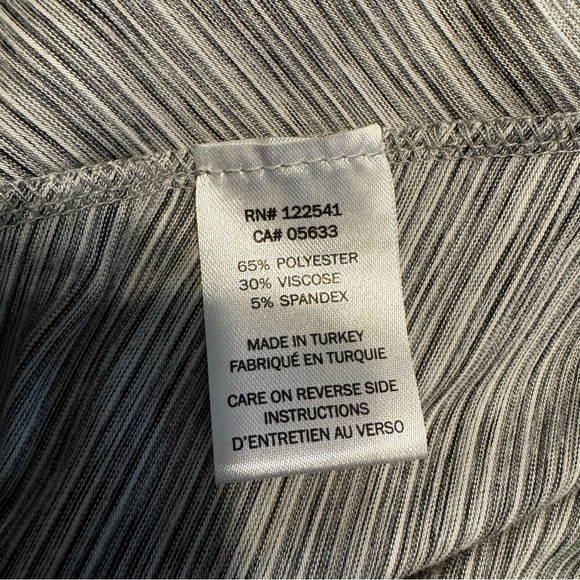 Kozan Women’s Double Zip Gray Pinstripe Flowy Longline Knit Jane Jacket Size L - Picture 8 of 9